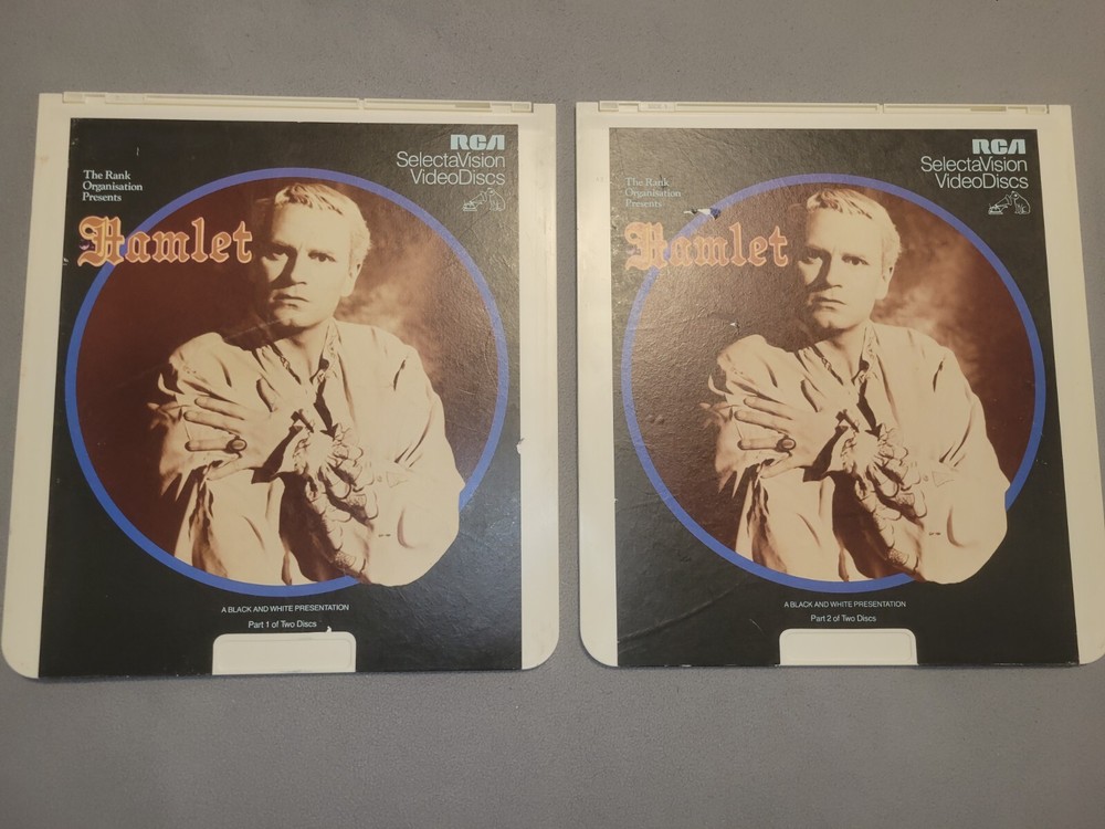 Vintage Electronics RCA Selectavision Video Discs Hamlet Parts 1 & 2 Untested