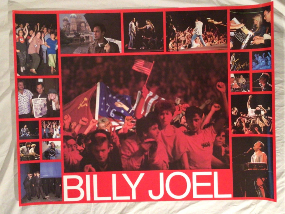 Billy Joel 1987 Promo Poster Live In Russia New Condition