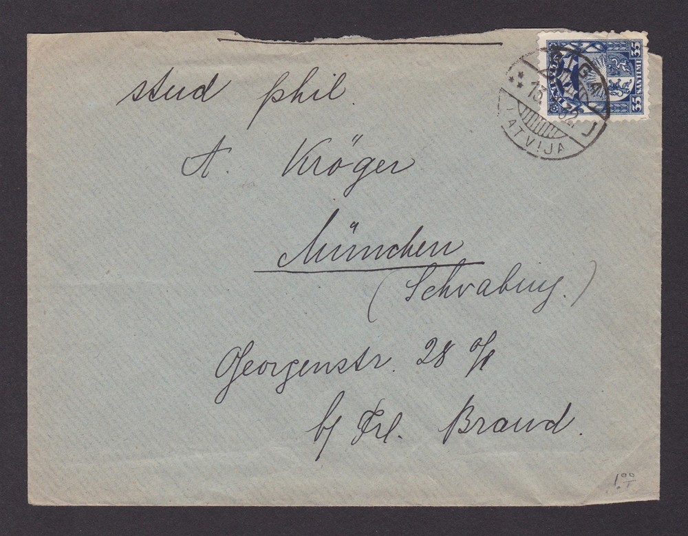 LATVIA 1932, Cover from Riga