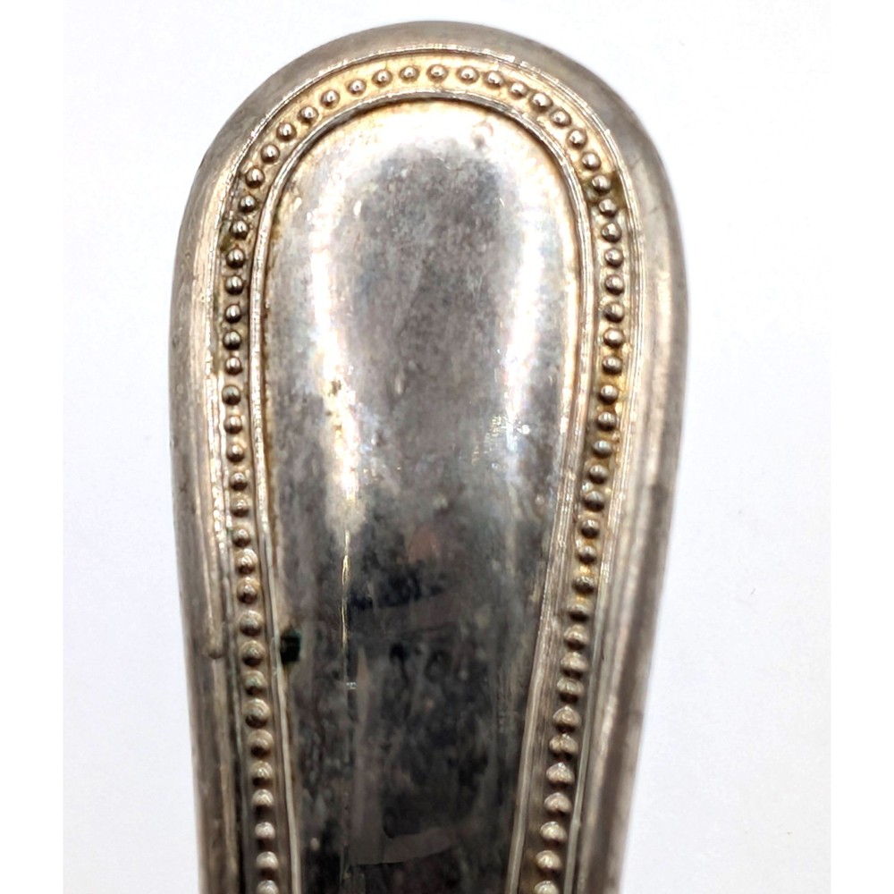 Towle Silver Salad Serving Spoon Beaded Antique Pattern 1977