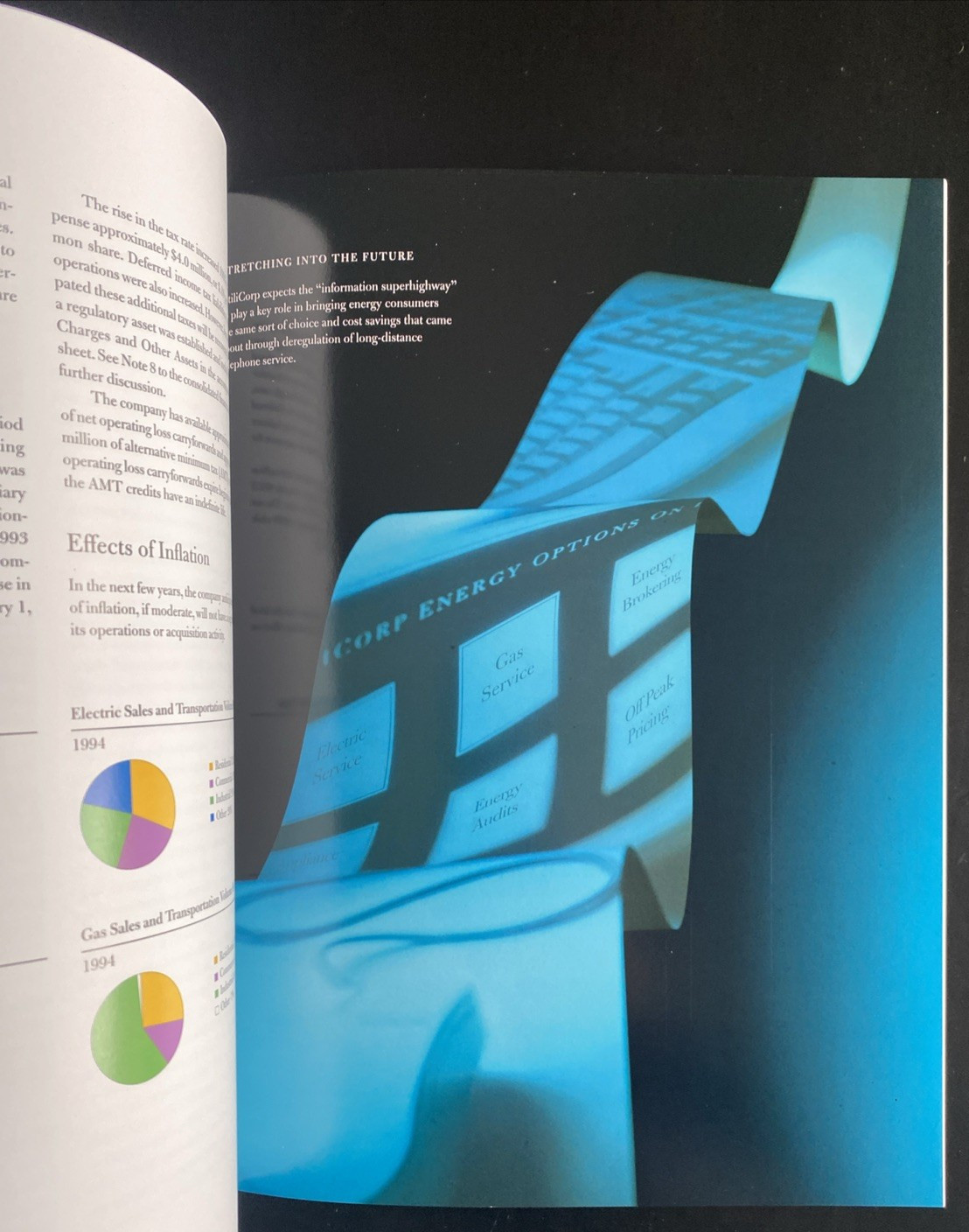 Vtg 1994 Annual Report & Proxy Utilicorp United (Aquila) Kansas City, Mo 56 pgs