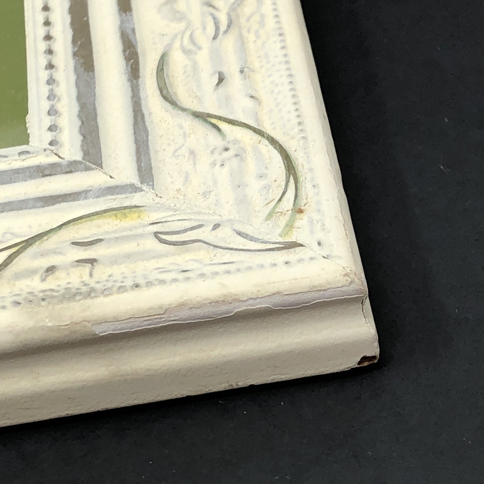 Framed Pressed Flowers Distressed Frame 10.5" x 12.5" Cottagecore Country Chic B