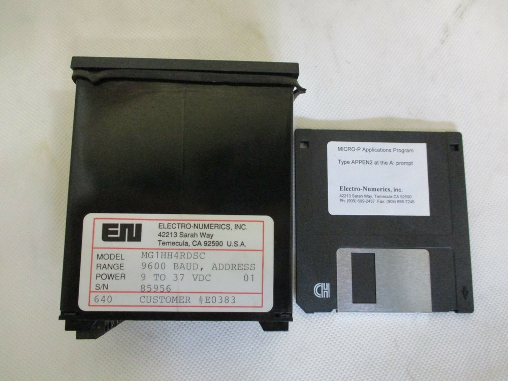 NEW ELECTRO-NUMERICS MG1HH4RDSC DIGITAL PANEL METER