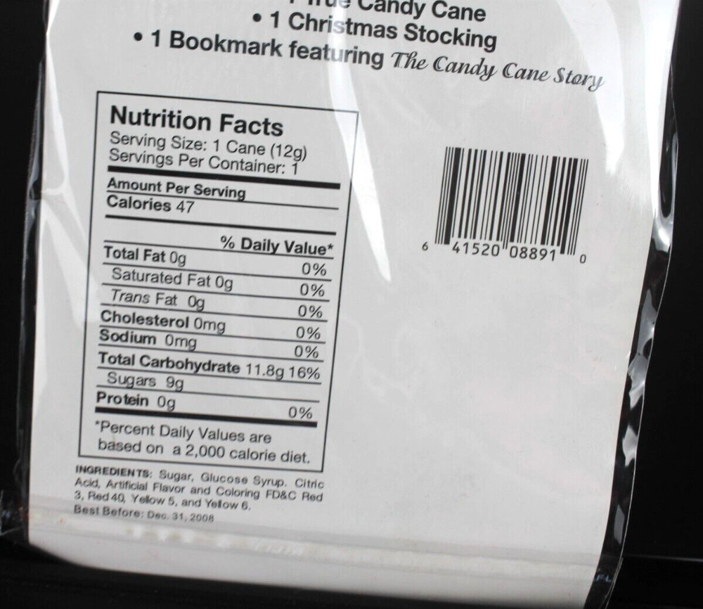 Scripture Candy Pack of 4 Jesus Stocking Candy Cane Scripture Bookmark New