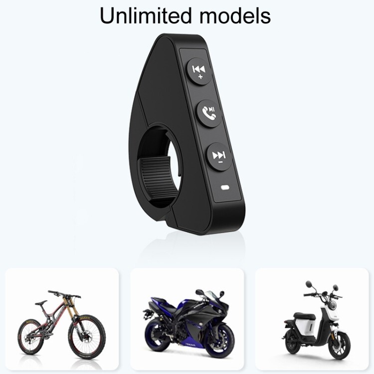 Q15 Bluetooth Motorcycle Handlebar Remote - Wireless Control, Phone Button,Black
