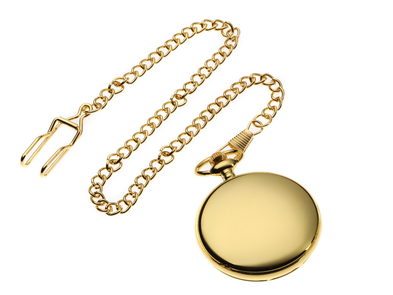 Vintage Gold Pocket Watch with Chain for Men Classic 1920s Style Gift