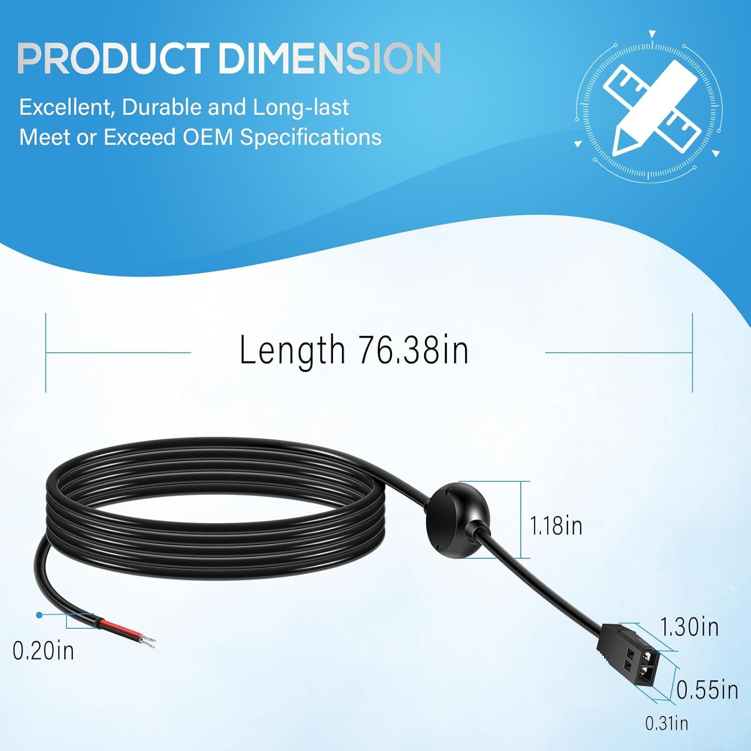 720057-1 Power Cable Cord PC 11 for Humminbird HELIX 8/9/10/12/15 800/900/1100