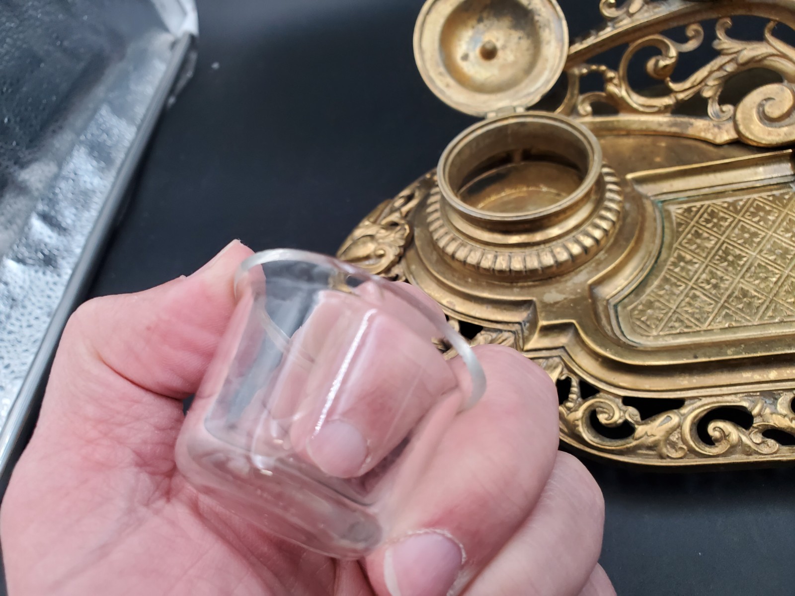 Napoleon III Gilt Bronze Inkwell, 19th Century