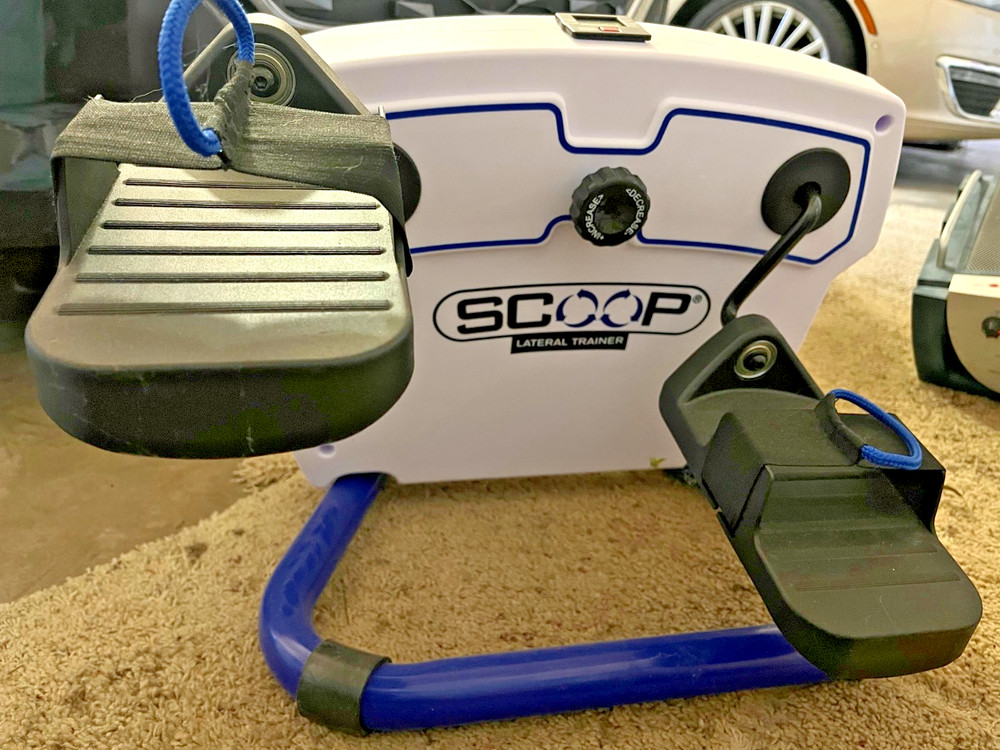 Scoop Lateral Trainer Sit Down Exercise Portable White Helix