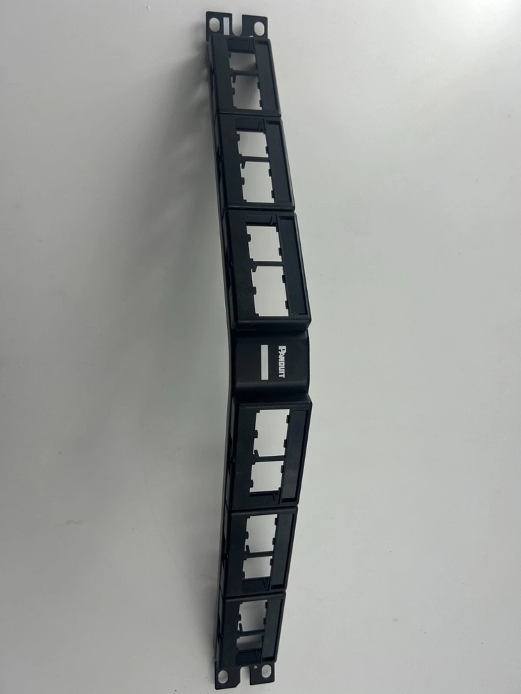 Panduit CPPLA24WBLY Mini-Com 24 Port Angled Modular Patch Panel Port 1 RU Black