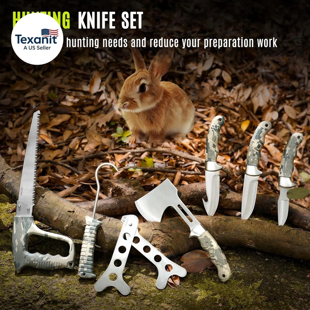 Professional 13-Piece Hunting Gear Set | Field Dressing & Game Processing Kit |