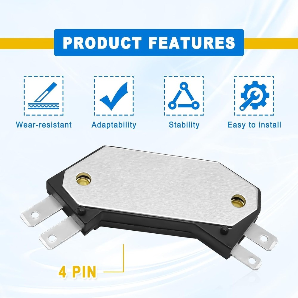 Durable 4-Pin Performance Ignition Module for Chevy and Pontiac - Bolt-On Design