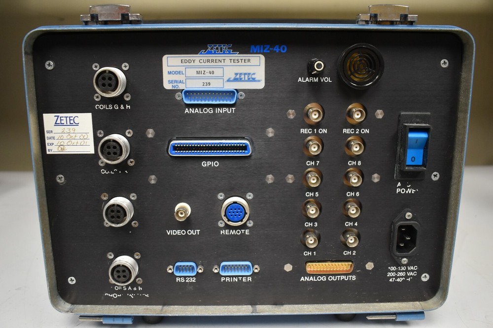 ZETEC - model MIZ-40A - Eddy Current Component Testing Machine w/ case - OH2