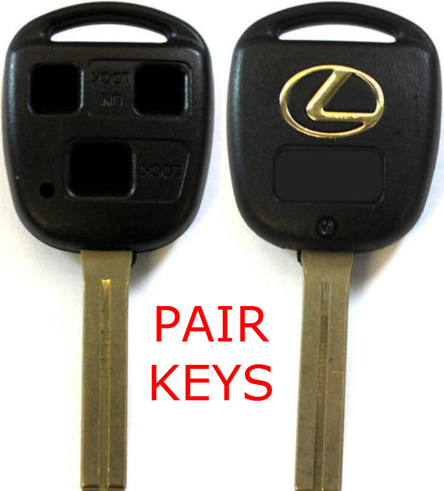 2 New Remote Key Keyless Replacement Cases 3 Button Short Blade Shell For Lexus