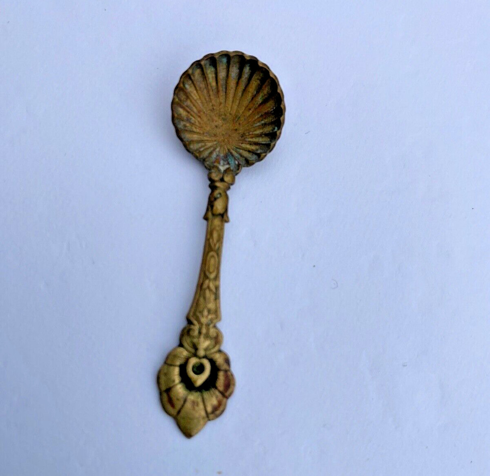 Miniature 2" Seashell Shell Salt Spoon Flower Handle