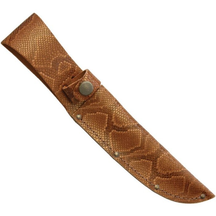 Python Pattern Leather Knife Sheath for 6" Knives