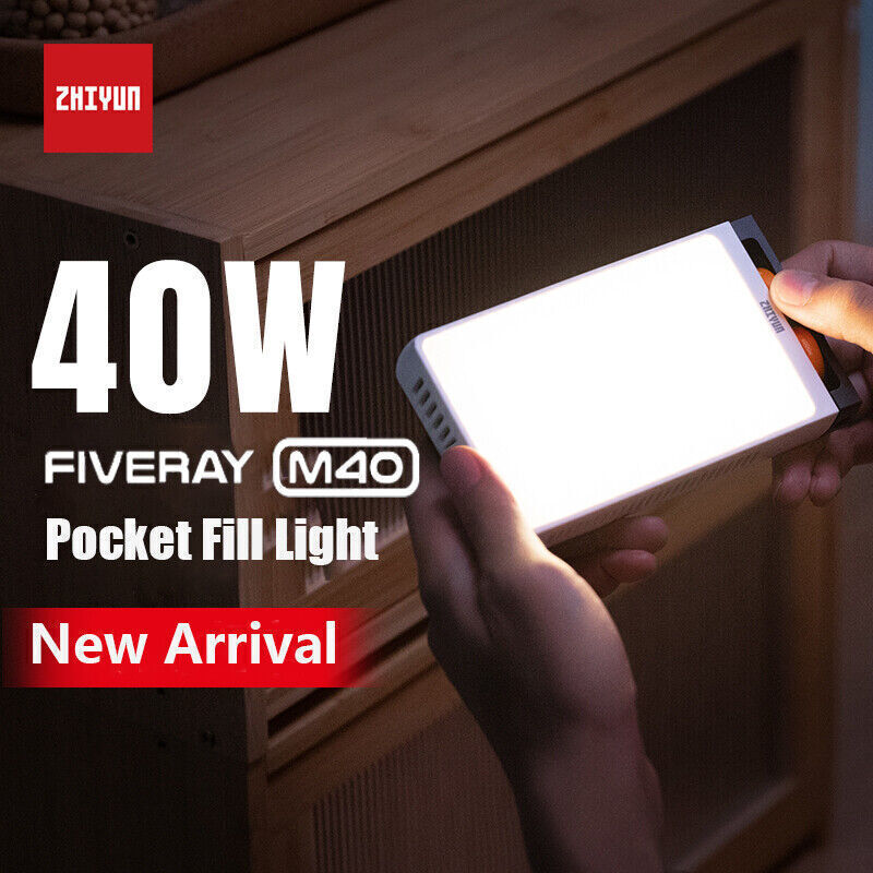 zhiyun Video Light 40W 2700K-6200K Pocket Continuous Output Lighting & Diffuser