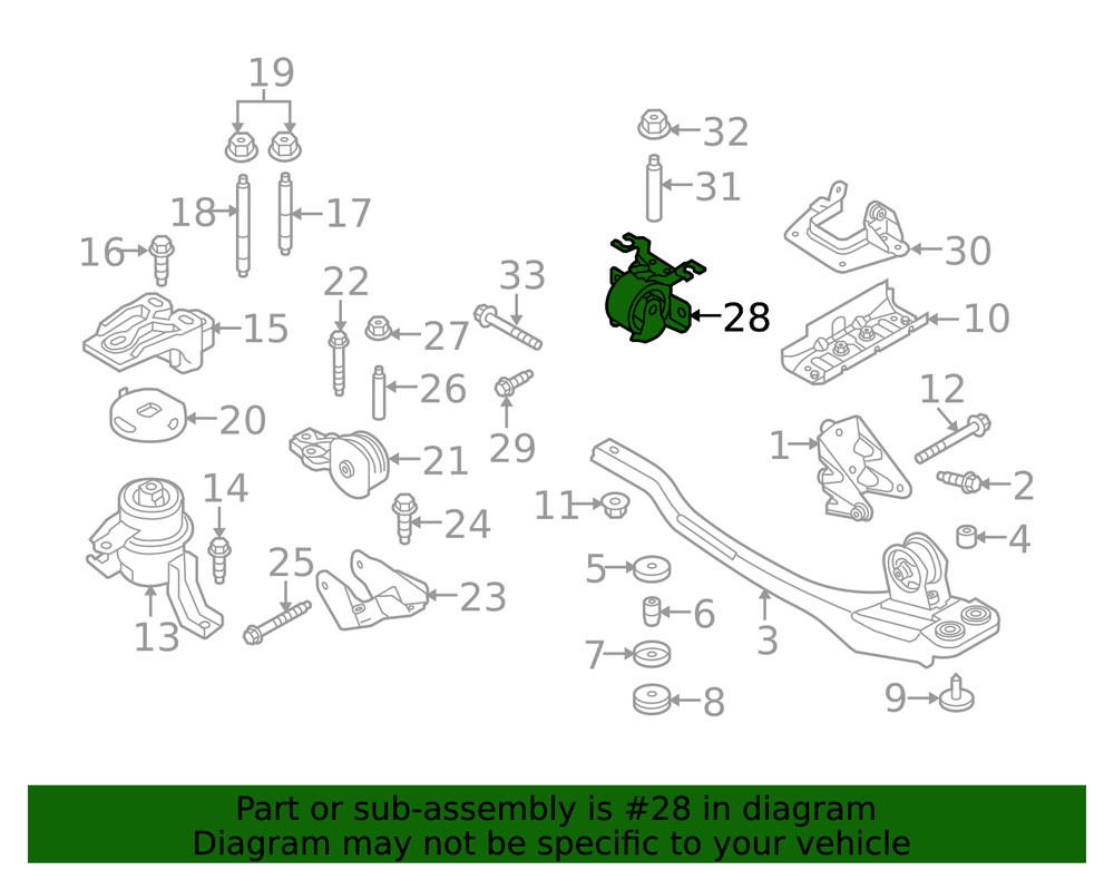 Genuine Ford Trans Mount 5L8Z-6038-AA