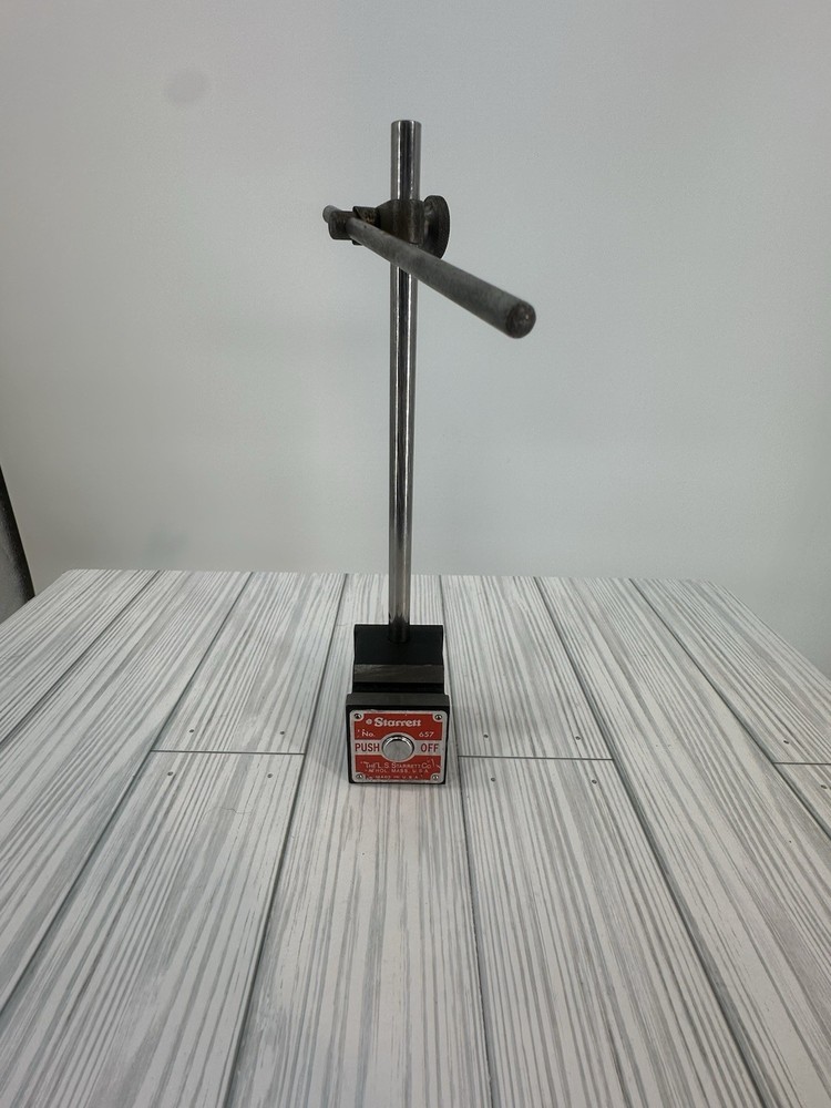 Starrett 657 Magnetic Base Indicator Holder Push Button On/Off