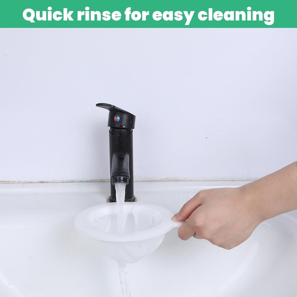 Ergonomic Non-Slip 2 Pack Plastic Mesh Strainer for Smooth Straining Needs