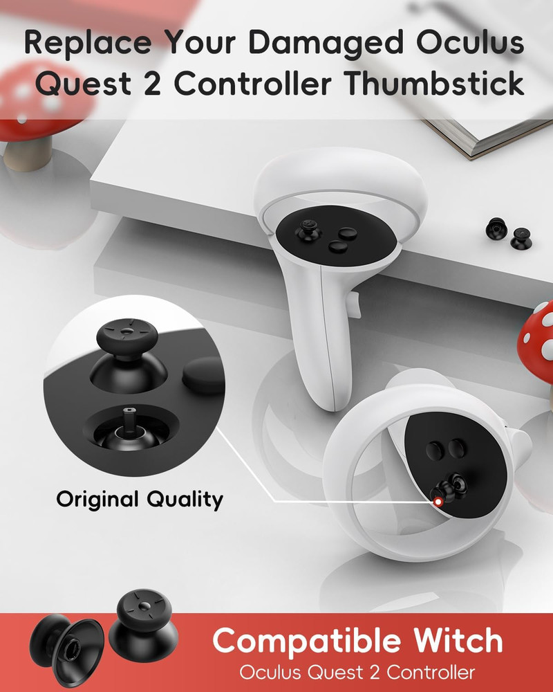 Thumbsticks Replacement for Meta Quest 3 Controller, for Oculus Quest 2 Controll