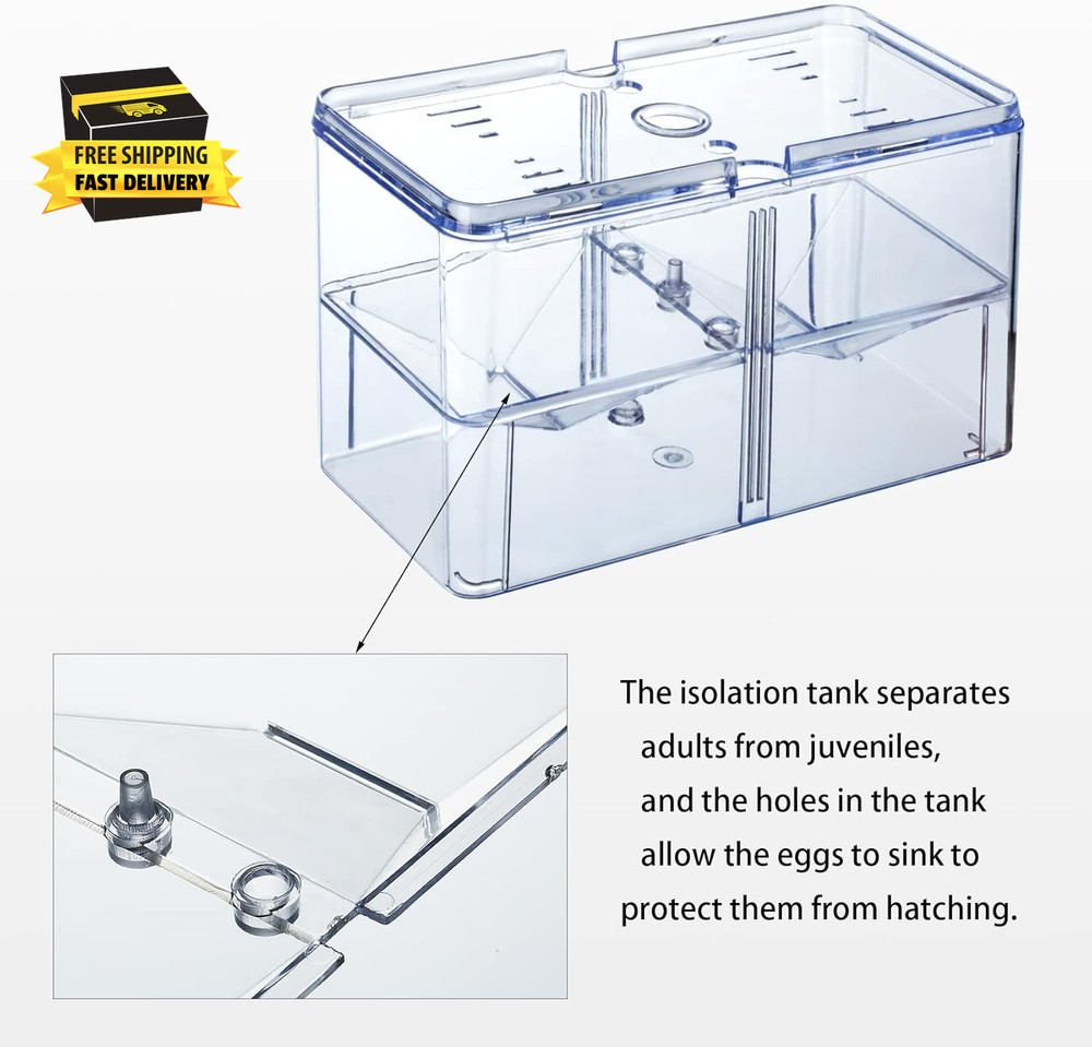 Small Betta Fish Tank, 3-In-1 Stackable Mini Fish Tank, Divided Compartments Bet