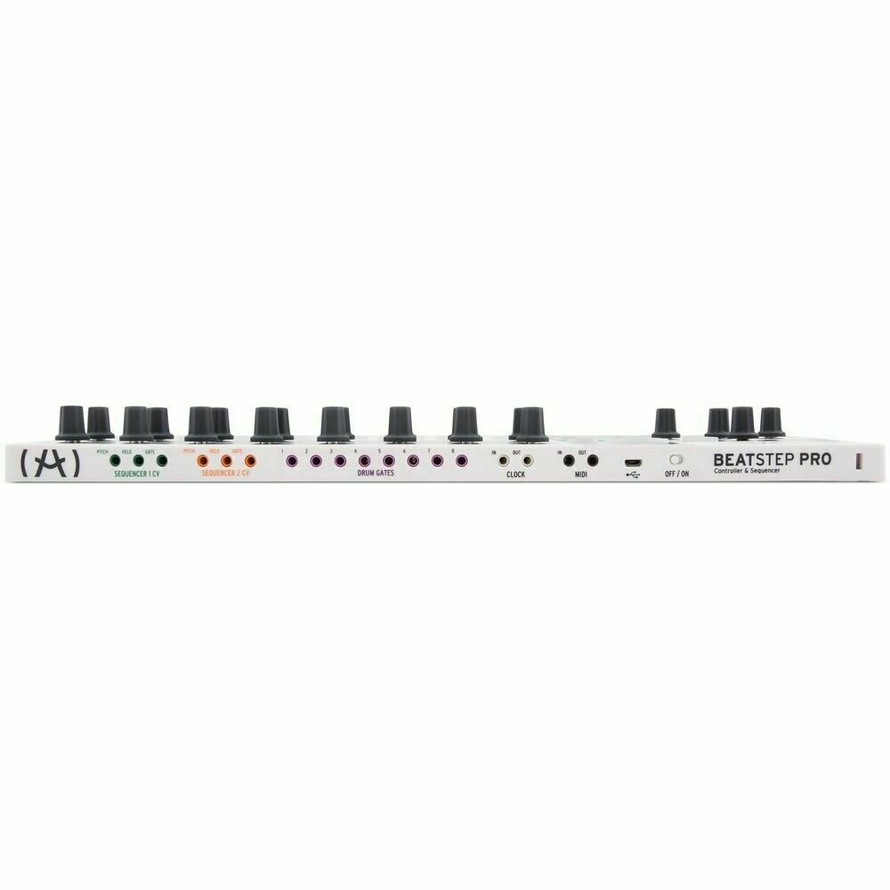 Arturia BeatStep Pro MIDI USB Analog Digital Drum Controller Sequencer - White