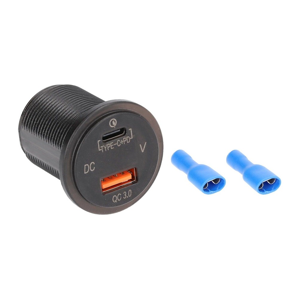 Install Bay IBR117 Type C + USB 3.0 4X Charge + Voltmeter Flush Mount