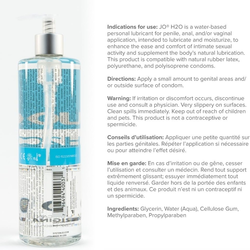 JO System Water Based Lubricant, 16 fl oz