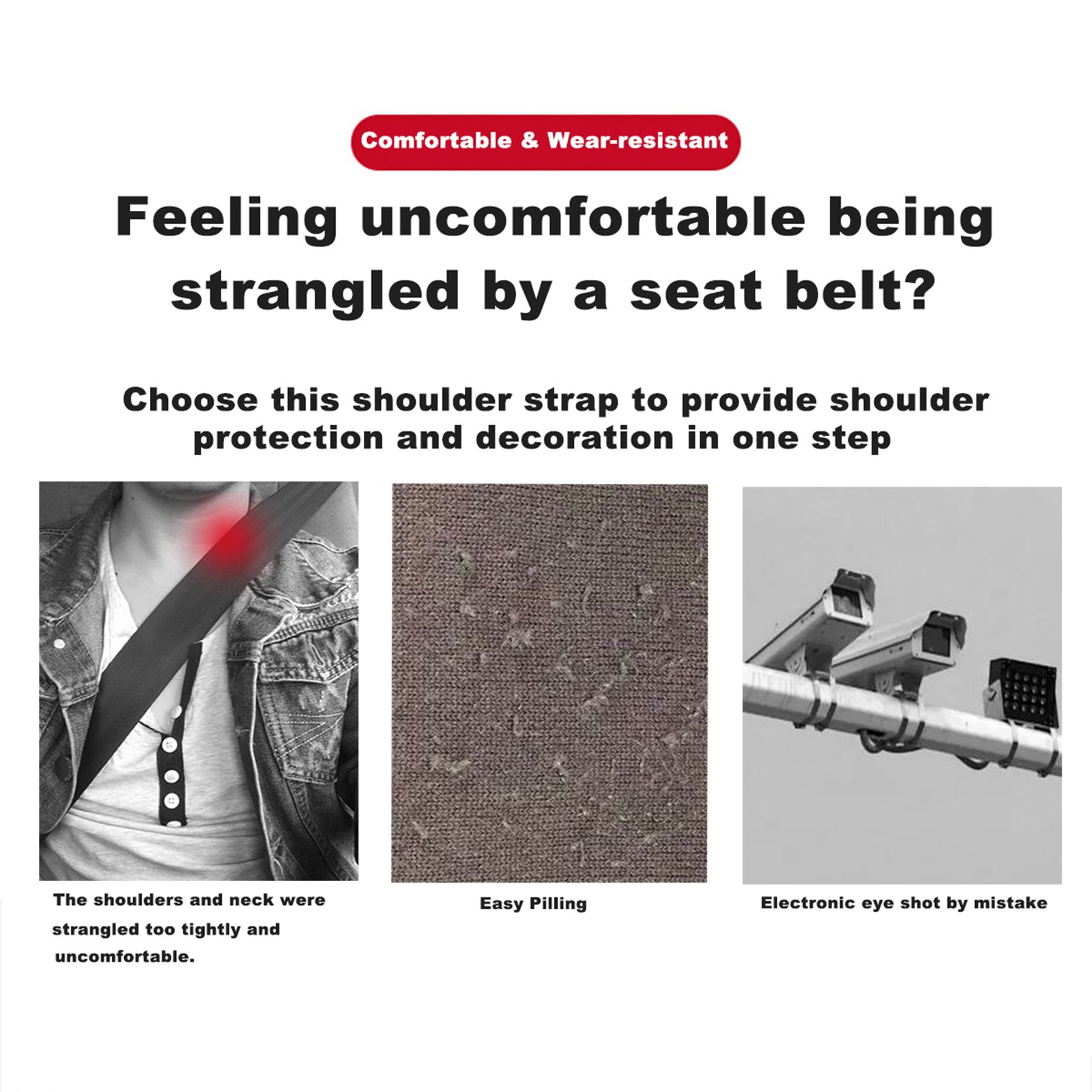 2Pcs Suede Car Seat Belt Cover Pads Carbon Look Shoulder Strap Pad Cushions