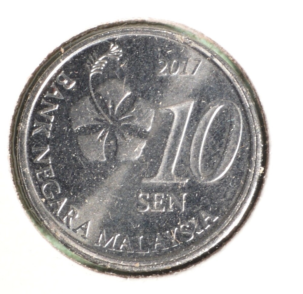 2017 Malasia 10 SEN  -  INV# X-1677