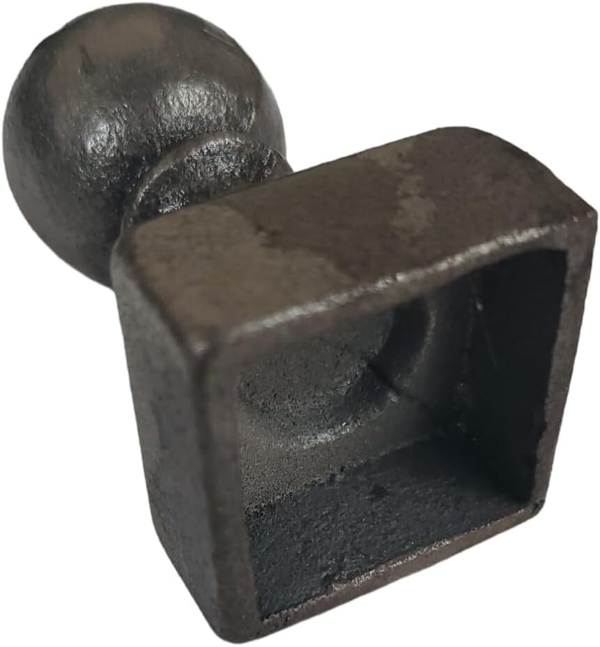 Square Post Ball Finial, Cast Iron, 1-6 Inch Sizes, Weldable Fence Post Cap