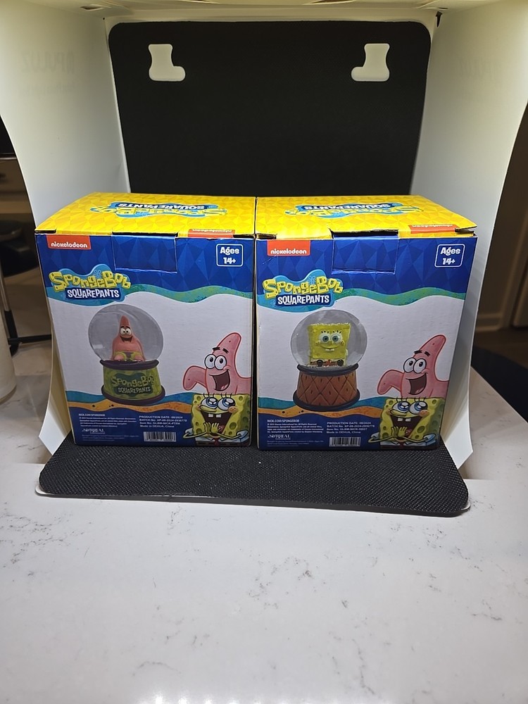 SPONGEBOB SQUAREPANTS & PATRICK Nickelodeon Mini SNOW GLOBES Set!