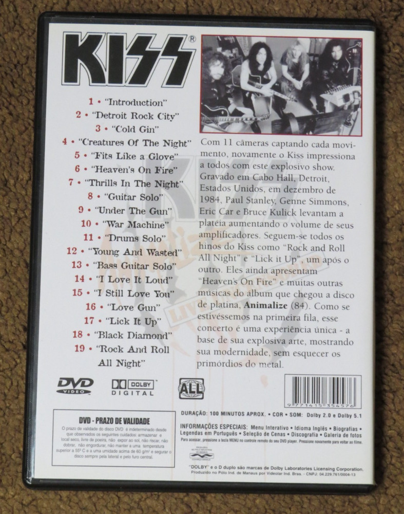 KISS ANIMALIZE LIVE UNCENSORED DVD