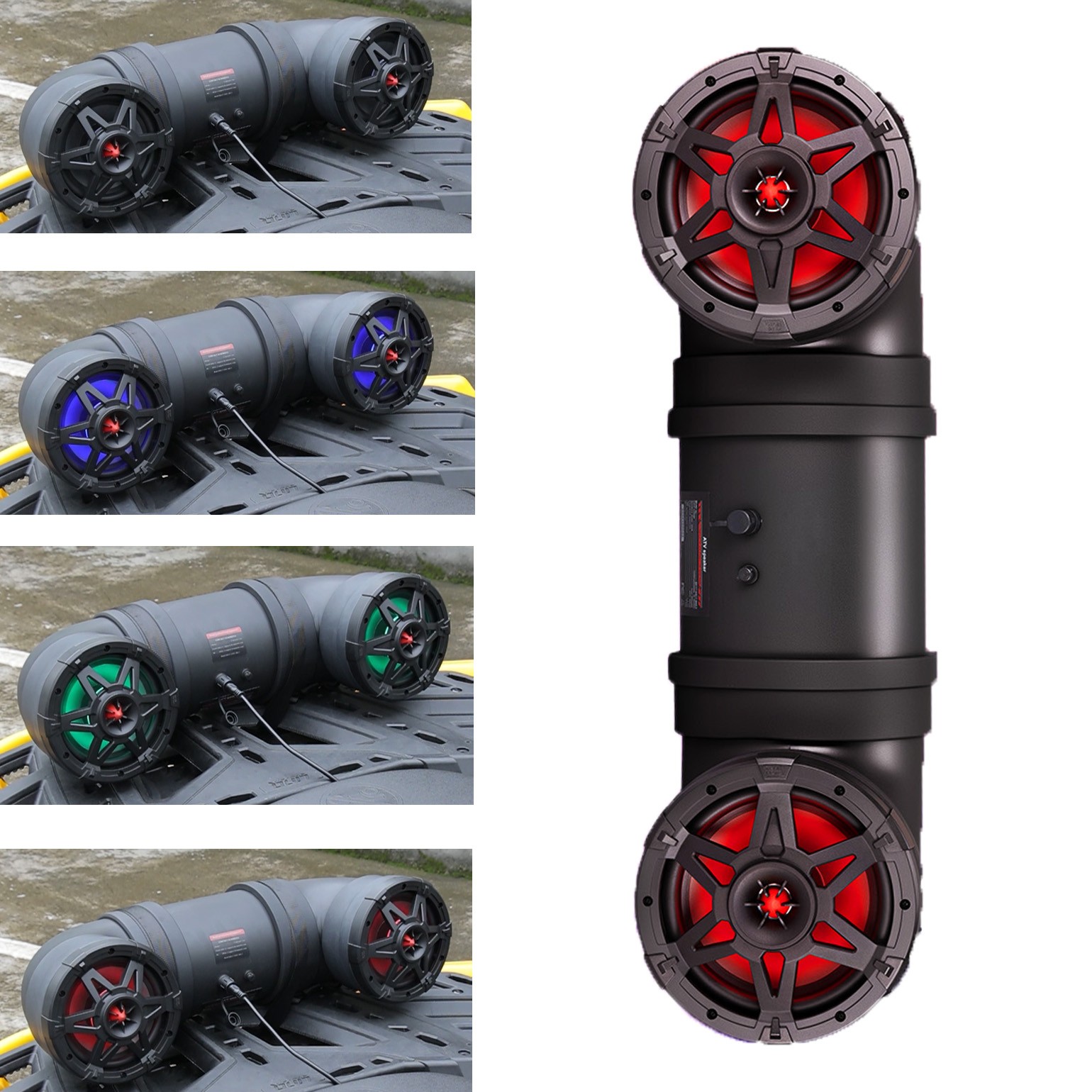 ATV 8-Inch Tube Speaker Audio Systems Bluetooth for Cforce Outlander Sportman