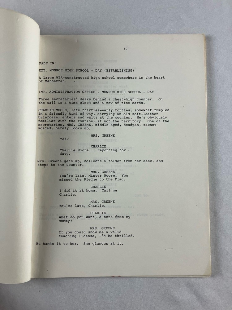 Original HEAD OF THE CLASS Pilot TV Script Revised Second Draft 1986