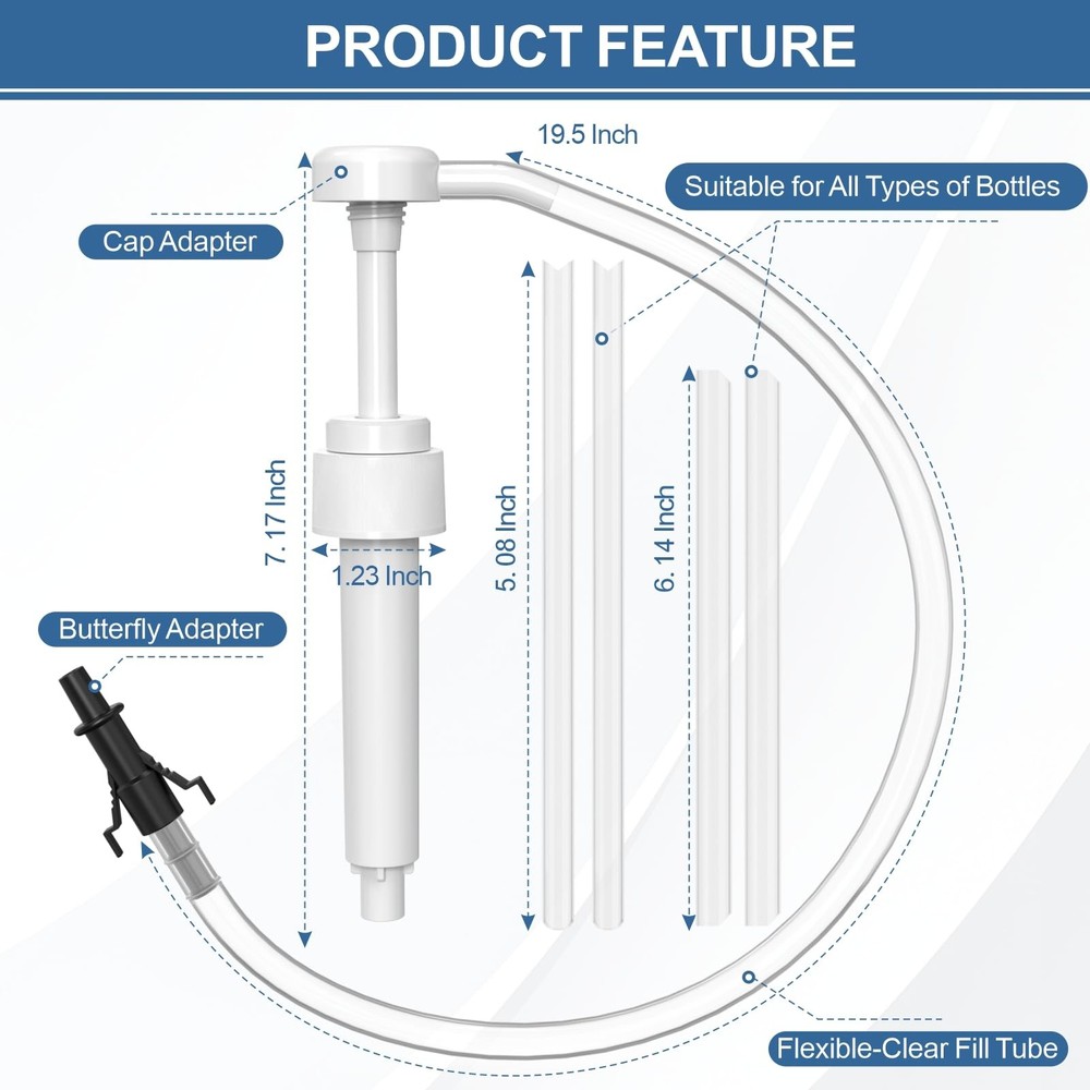 2 Pack Fluid Pump, Pump for Standard Quart Bottles，10cc Per 10CC-2Pack