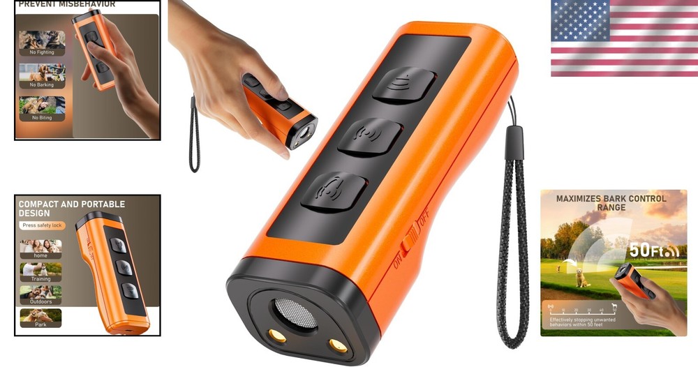 Effective Dog Behavior Correction - Rechargeable Ultrasonic Bark Control Device