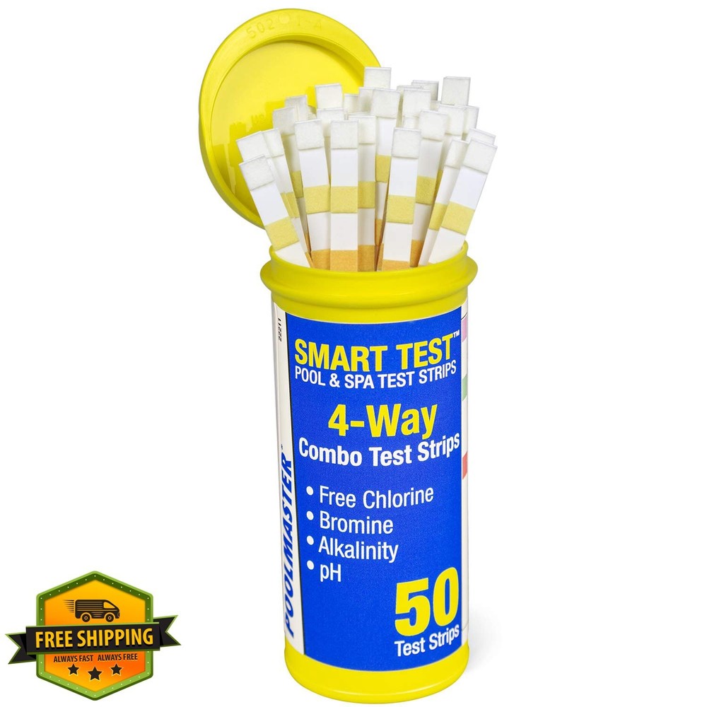 Poolmaster 4-Way Pool Spa Test Strips 50 Count