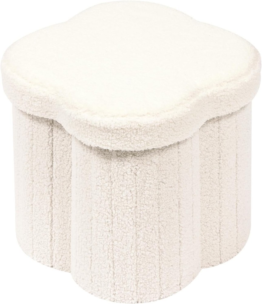 Storage Ottoman Cube Flowers Shaped Ottomans W/ Storage Foot Stool Footrest