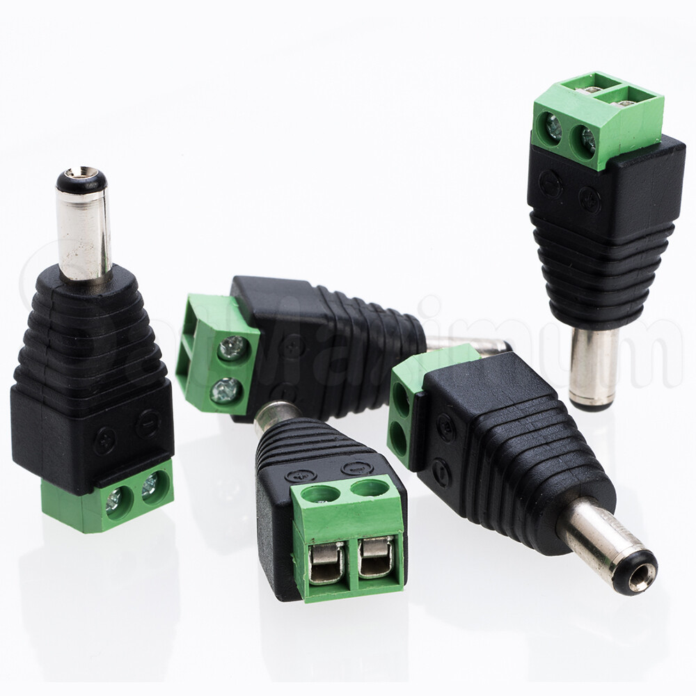 DC Power Connector 2.1 x 5.5mm BNC RCA Male /Female CCTV Video Balun Adapter LOT