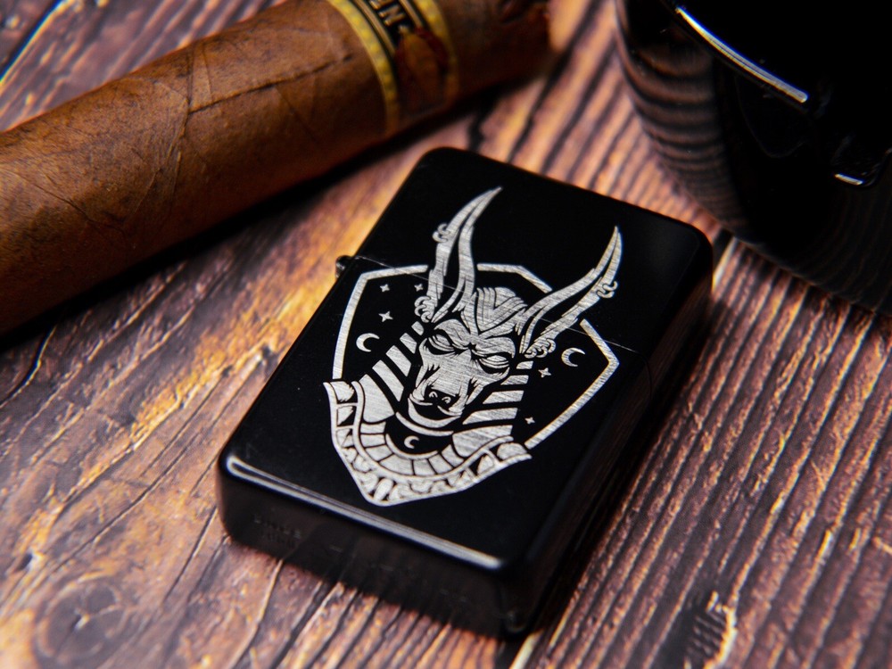 Anubis Engraved Lighter