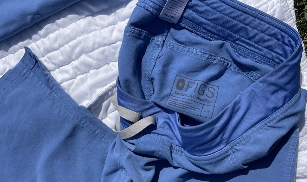 FIGS Technical Collection Blue Scrub Set . Zamora Pants LP/ Top Is XL