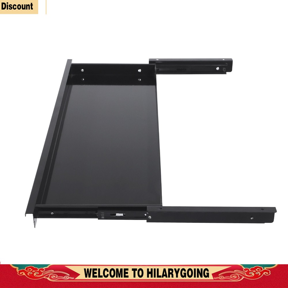 Slide Out Under Desk Keyboard Tray Pull Out Keyboard Drawer Shelf Space Saver