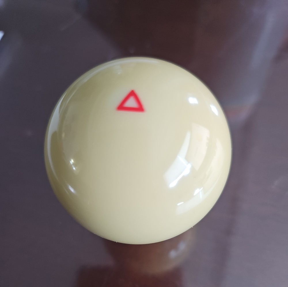 Pool Cue Ball 2" with Red Triangle Snooker