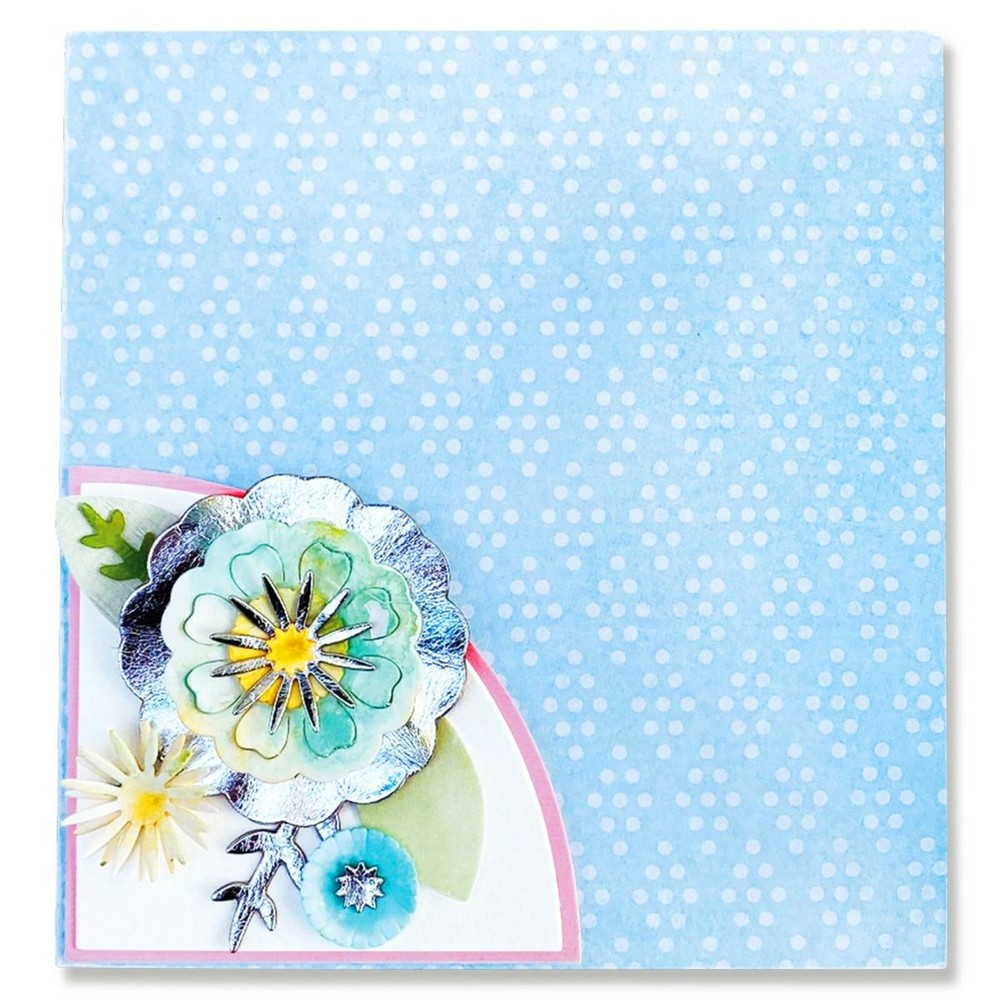 New Retired Sizzix Thinlits Folio Page Pocket, Flowers 12pc #664883 MSRP $25.99