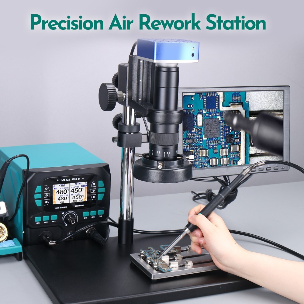 YIHUA 992D-II Hot Air Rework Station for Microscope Soldering Electronic Repair