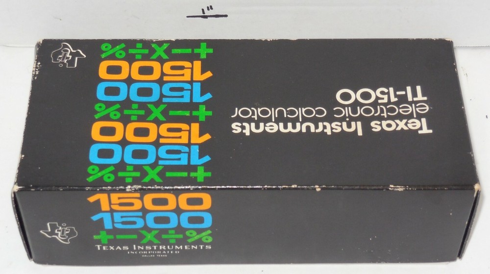 Texas Instruments Electronic Calculator TI-1500 Replacement Part BOX ONLY