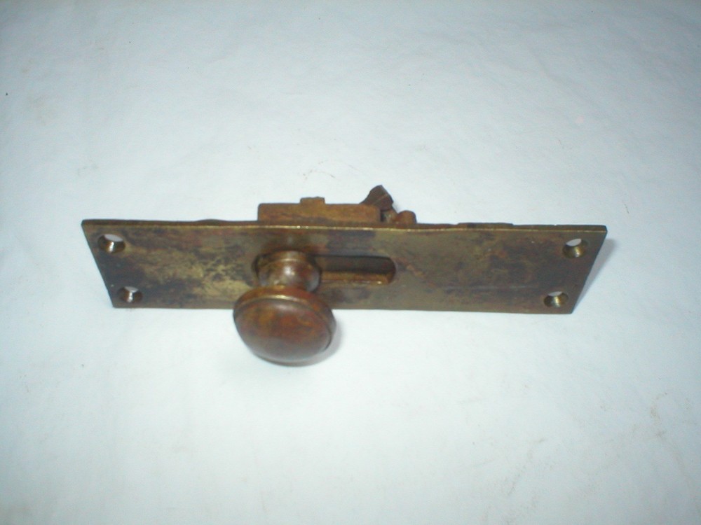 Antique RHC Solid Brass Slide Latch Part