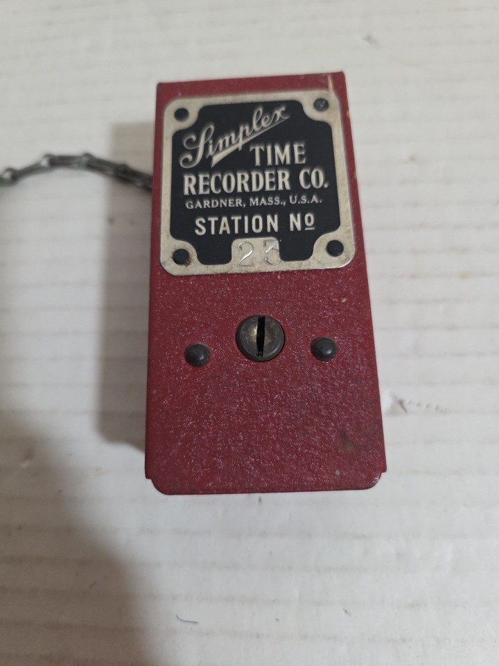 Simplex Time Recorder Co. Station #23 With Key